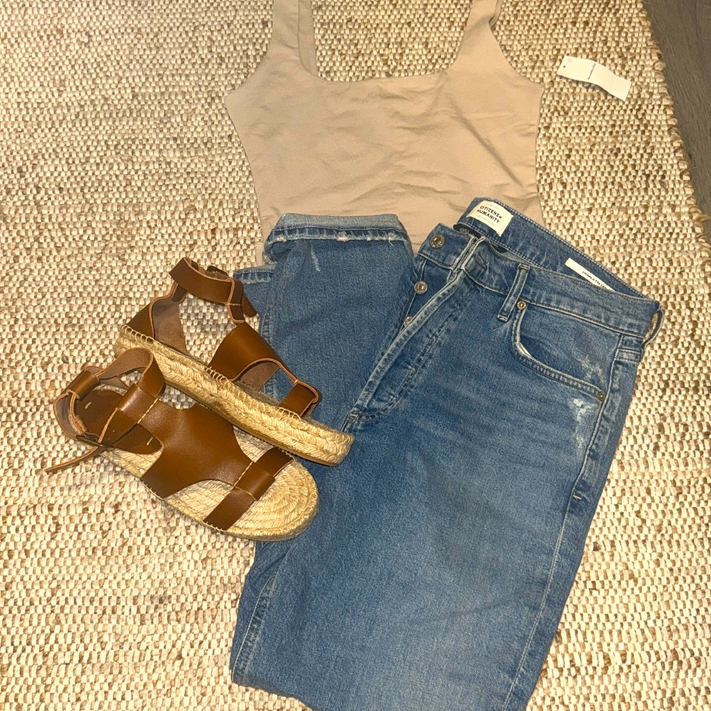 Soludos espadrille sandals.